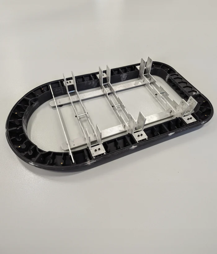 Top frame component detail of scientific chamber