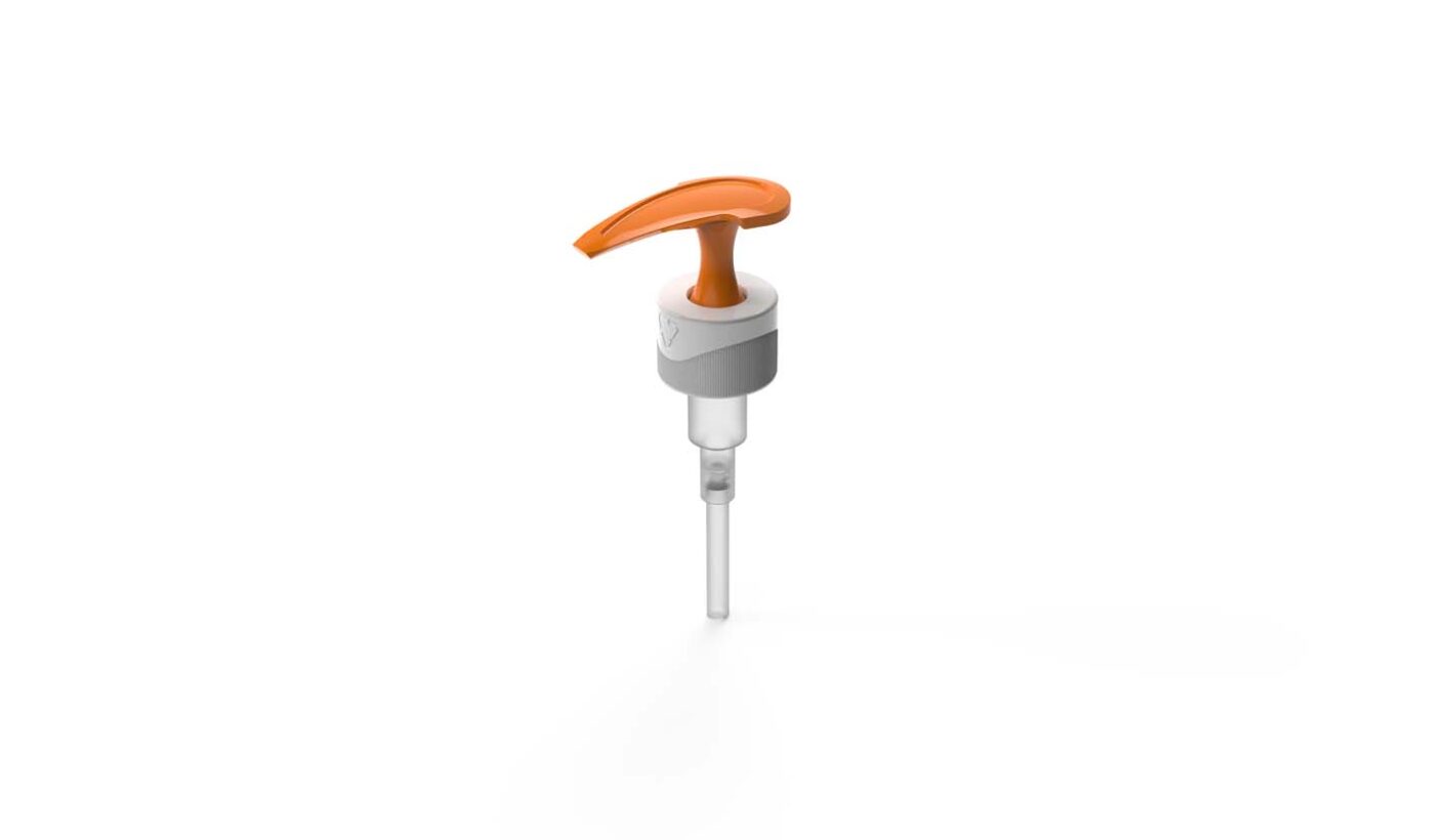 Orange drop shape lotion pump design